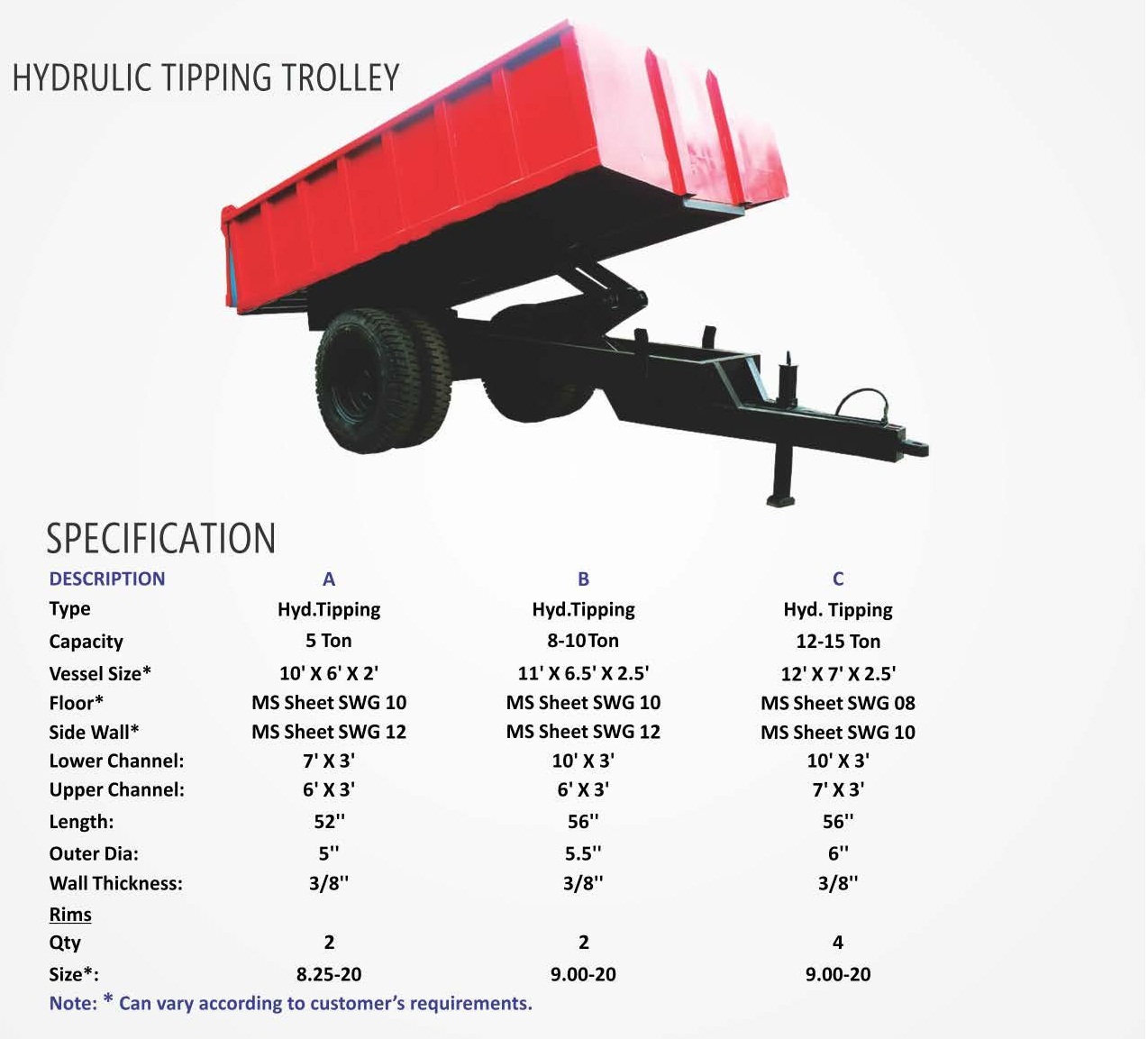 Hydraulic Tipping Trailer